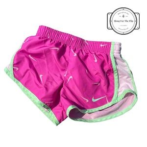 Nike Dri-Fit Pink / Green Athletic Shorts 2T